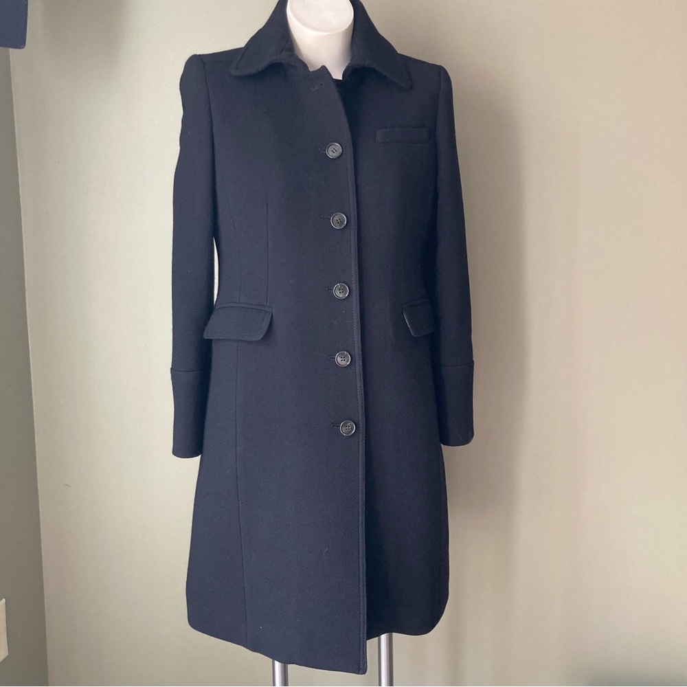 J. Crew | Double Cloth Italian Made Wool Blend Textured Single Breasted Pea Coat